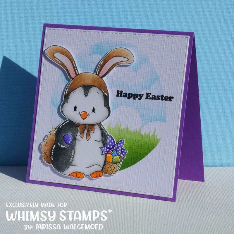 Penguin Easter Bunny - Digital Stamp - Whimsy Stamps