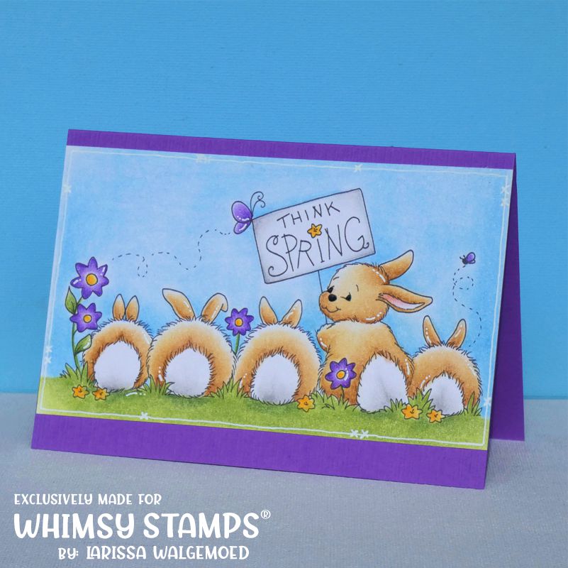 Think Spring Bunnies - Digital Stamp - Whimsy Stamps