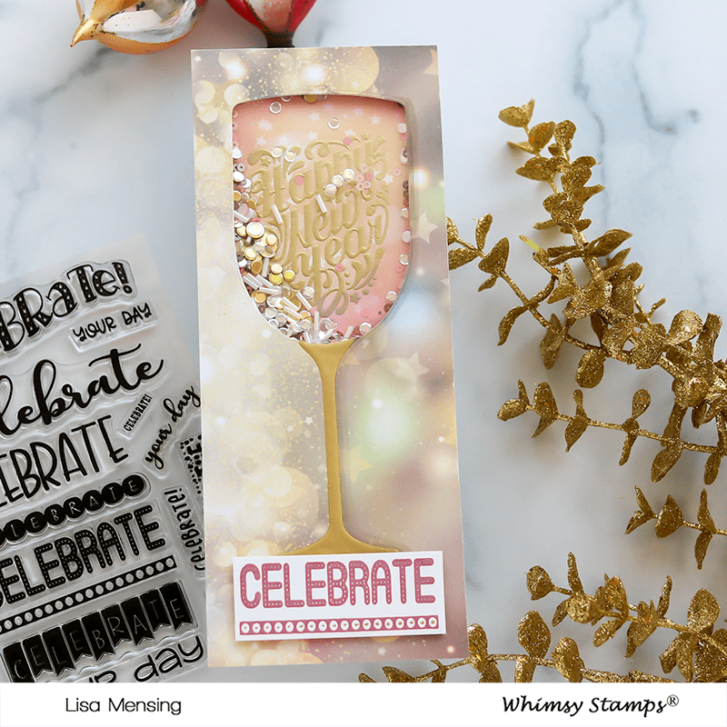 Happy New Year Clear Stamps - Whimsy Stamps