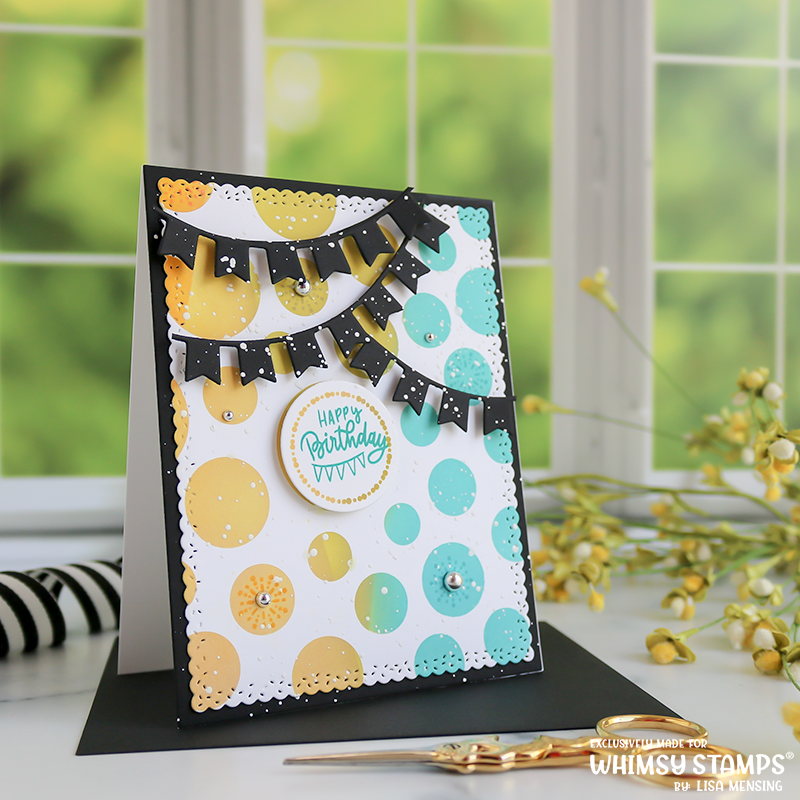 Slimline Bunting Borders Die Set - Whimsy Stamps