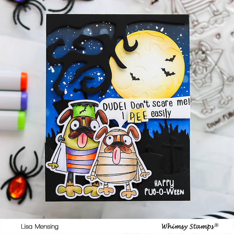 Howling Night Die Set - Whimsy Stamps