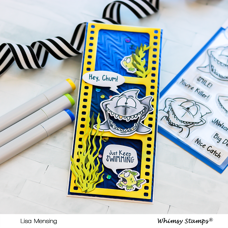 **NEW Lookin' Shark Clear Stamps - Whimsy Stamps