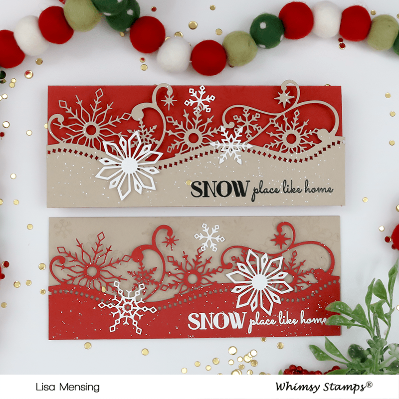 Elegant Snowflakes and Border Die - Whimsy Stamps