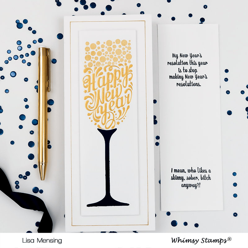 Happy New Year Clear Stamps - Whimsy Stamps