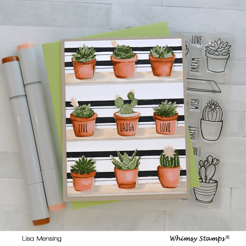 Sweet Succulents Clear Stamps - Whimsy Stamps