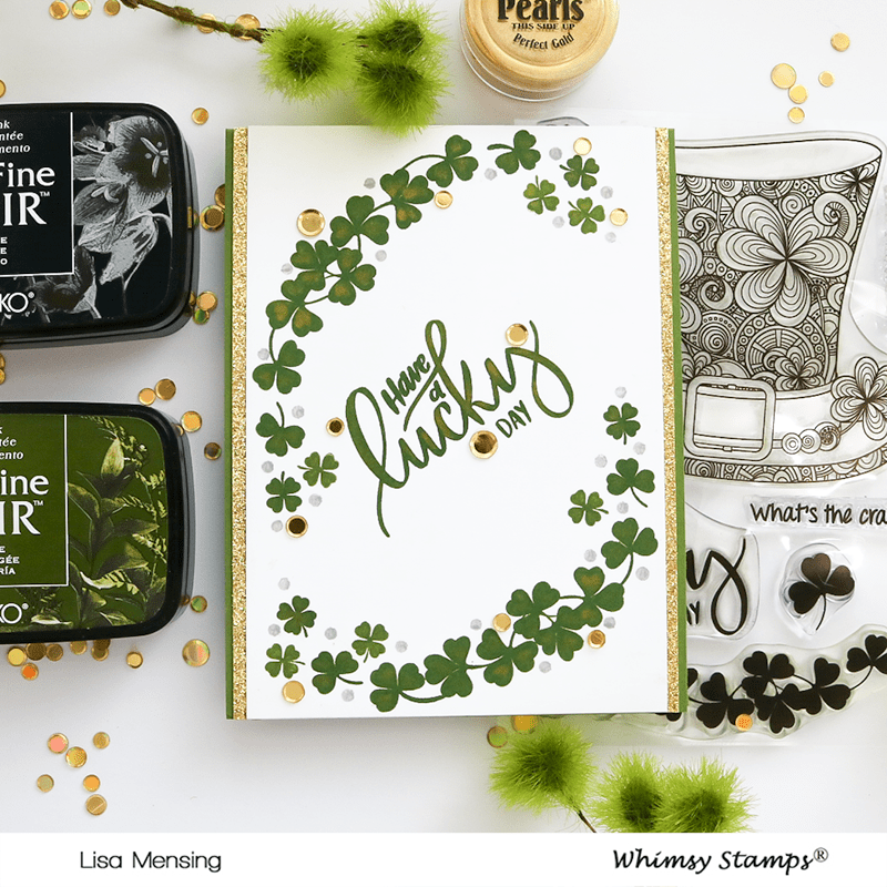 Shamrock Top Hat Clear Stamps - Whimsy Stamps