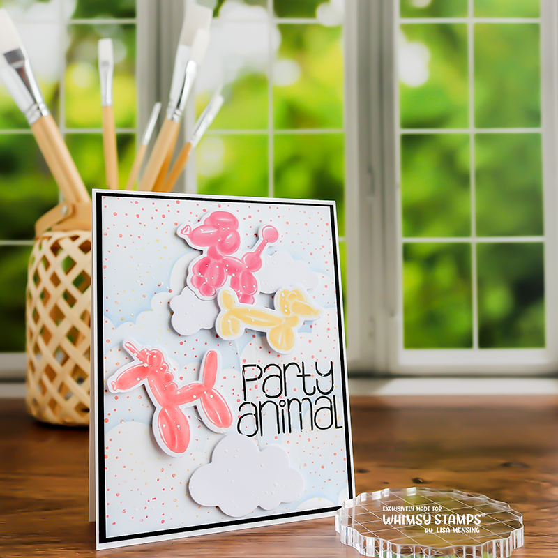 **NEW Party Animal Balloons Clear Stamps - Whimsy Stamps