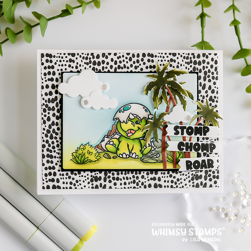 **NEW Roar, Stomp, and Chomp Clear Stamps - Whimsy Stamps