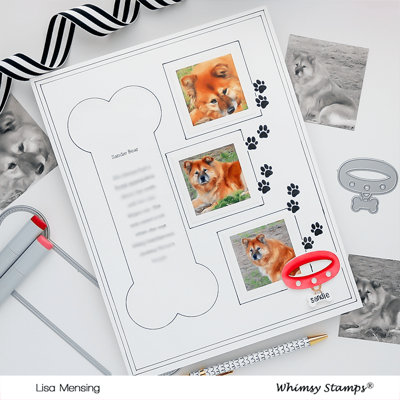 Slimline Dog Bone Die Set - Whimsy Stamps