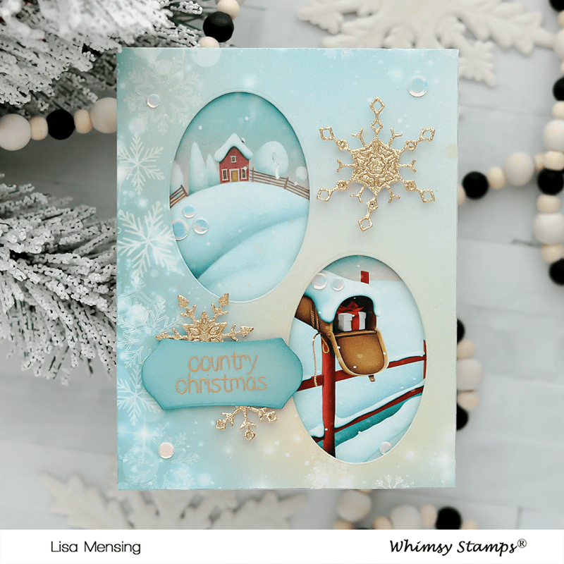 Elegant Snowflakes and Border Die - Whimsy Stamps