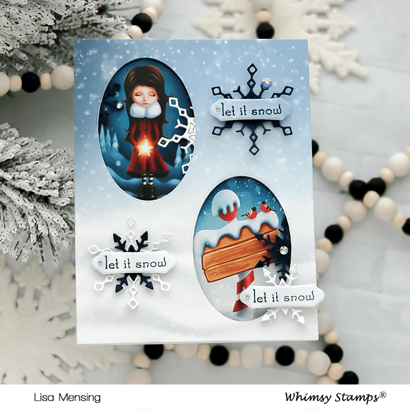 Elegant Snowflakes and Border Die - Whimsy Stamps