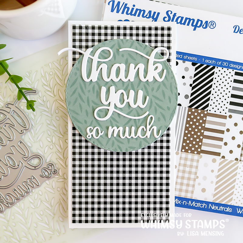 **NEW Thank You So Much Word Die - Whimsy Stamps