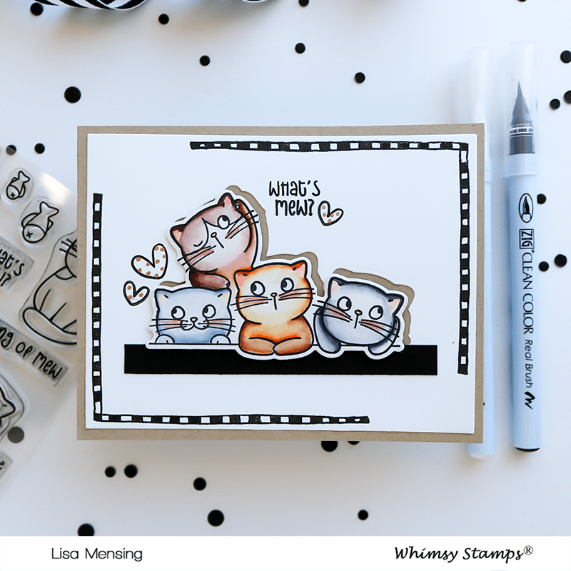 Thinking of Mew Clear Stamps - Whimsy Stamps