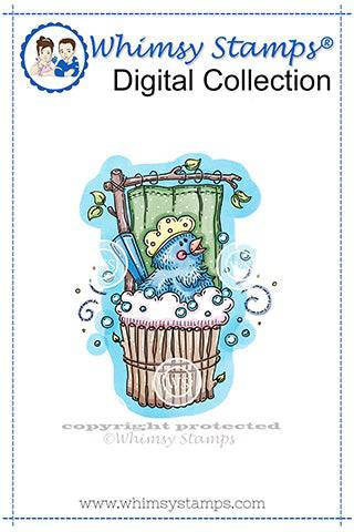 Little Birds Shower - Digital Stamp - Whimsy Stamps