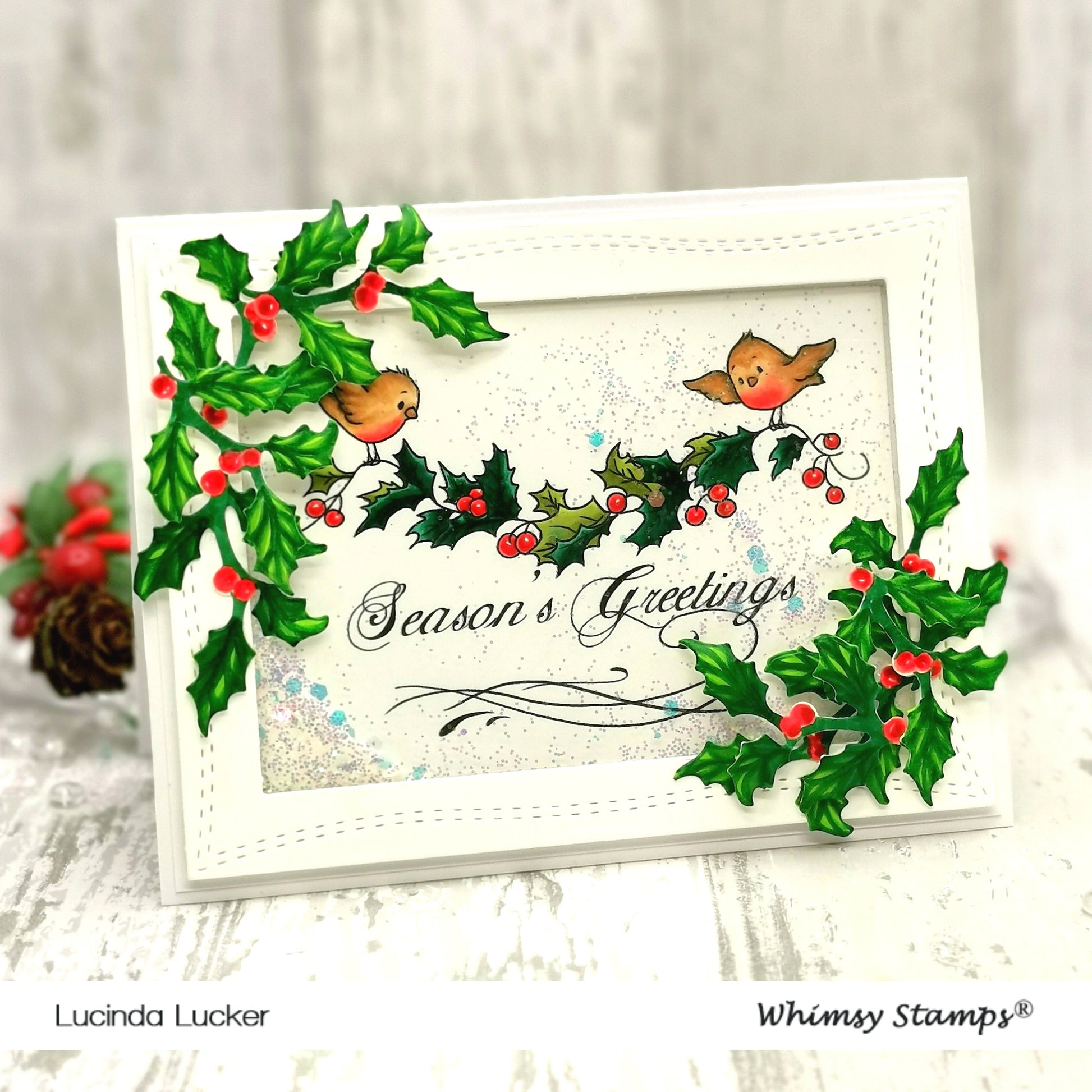 Seasons Greeting - Digital Stamp - Whimsy Stamps