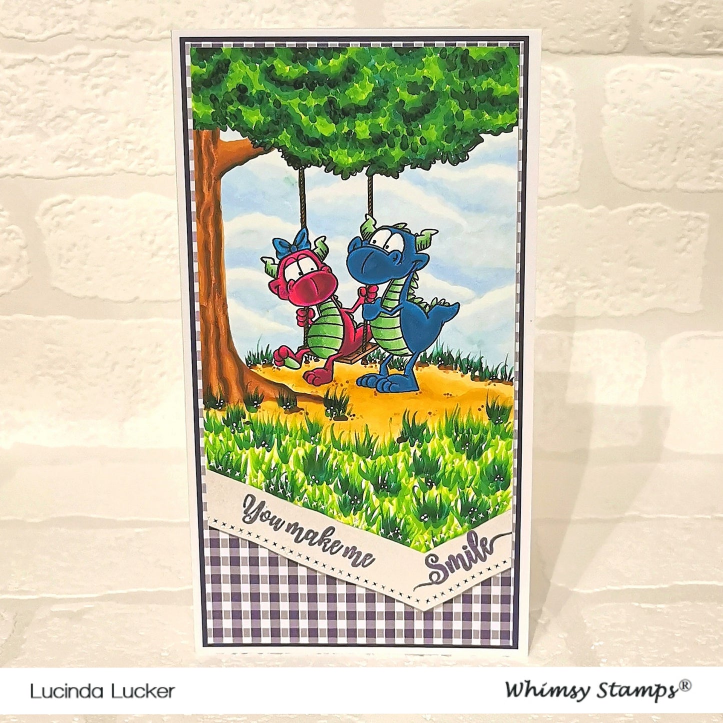 Dudley and Dahlia Swing - Digital Stamp - Whimsy Stamps