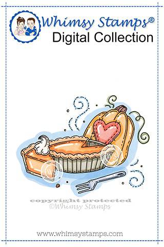 Pumpkin Pie Slice - Digital Stamp - Whimsy Stamps