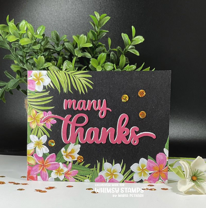 6x6 Paper Pack - Tropical Flowers - Whimsy Stamps