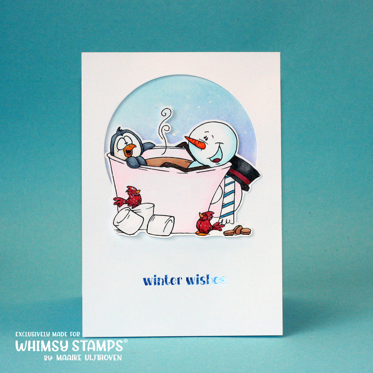 Frosty Wishes - Digital Stamp - Whimsy Stamps