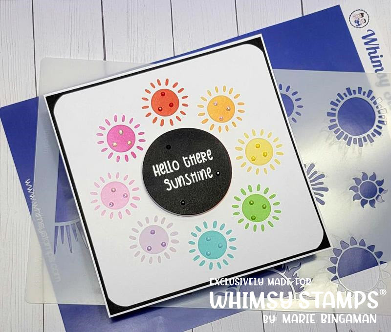 It's Sunny - 6x9 Stencil - Whimsy Stamps