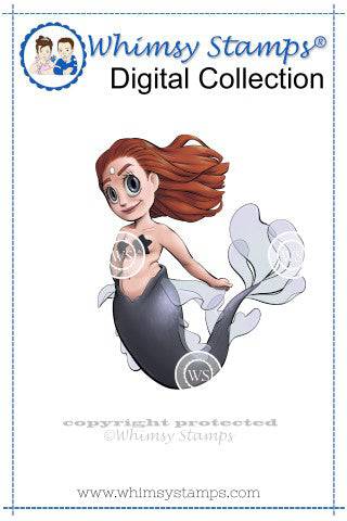 Mermaid Dakota - Digital Stamp - Whimsy Stamps