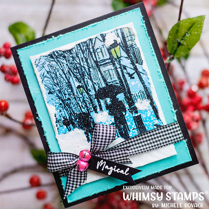 **NEW Blissful Winter Rubber Cling Stamp - Whimsy Stamps