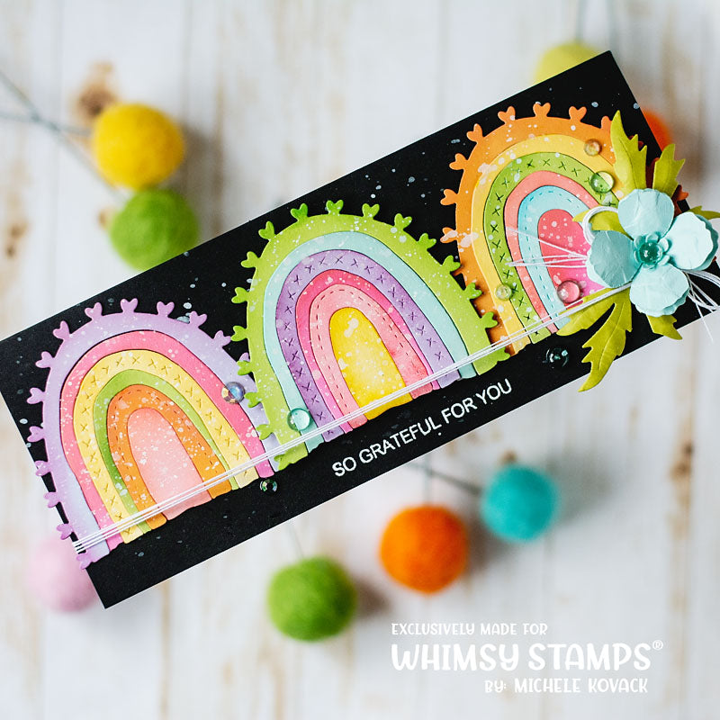 **NEW Boho Rainbows Die Set - Whimsy Stamps