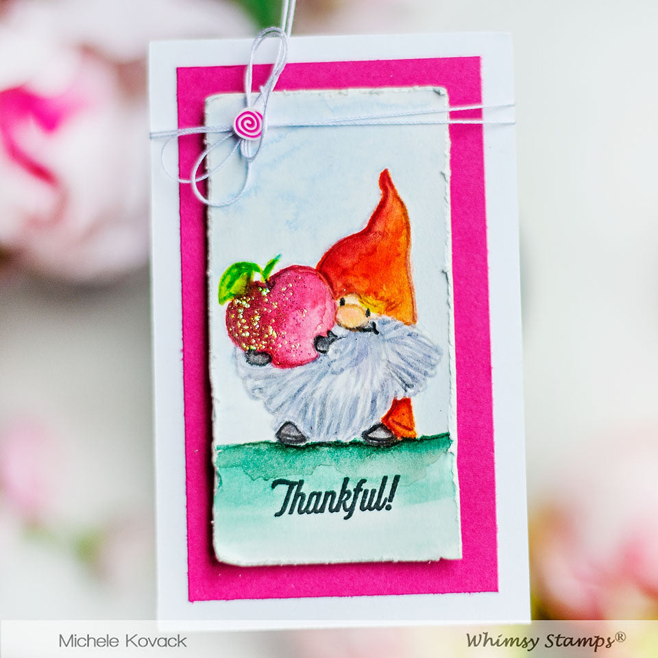 **NEW Gnome So Thankful Clear Stamps - Whimsy Stamps