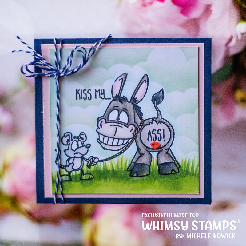 **NEW Kiss My Donkey Clear Stamps - Whimsy Stamps