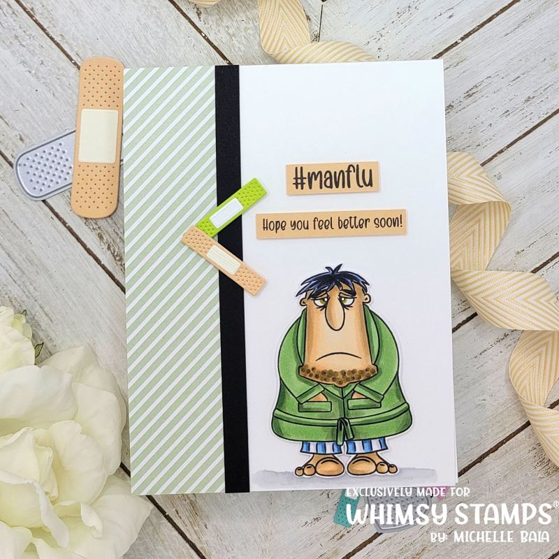 **NEW BooBoo Manflu Clear Stamps - Whimsy Stamps