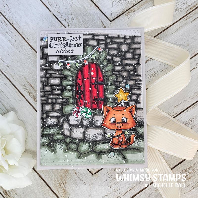 **NEW Dungeon Door Rubber Cling Stamp - Whimsy Stamps