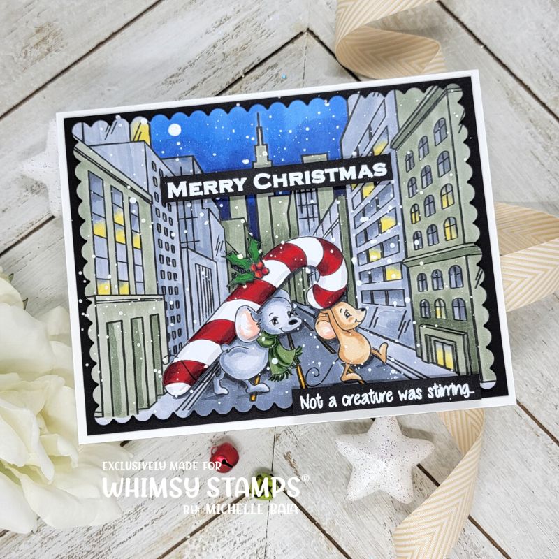 **NEW City Street Background Rubber Cling Stamp - Whimsy Stamps