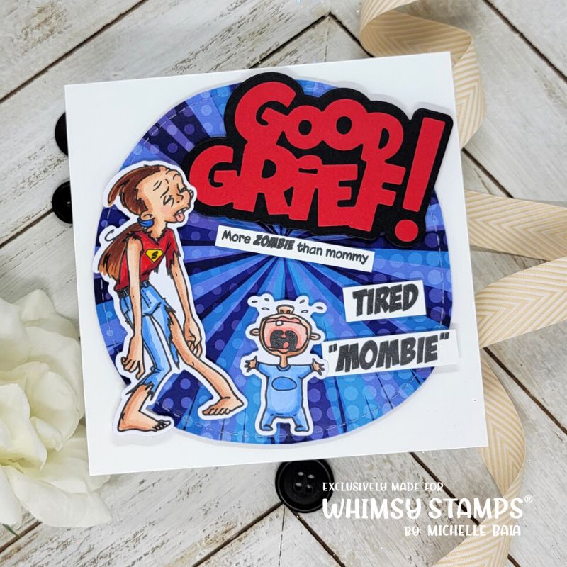 **NEW Good Grief Word and Shadow Die Set - Whimsy Stamps