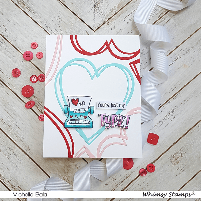 Connected Hearts Frame Die - Whimsy Stamps