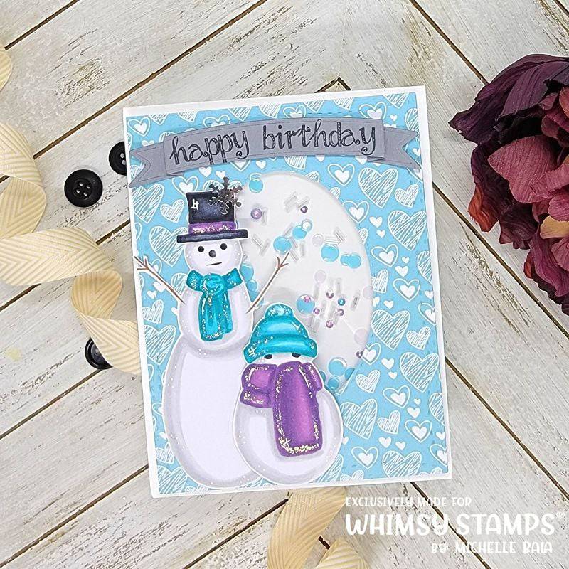 **NEW FaDoodle Snow Peeps Clear Stamps - Whimsy Stamps