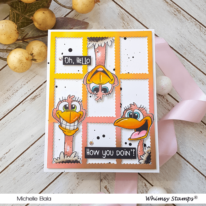 Hey Ostrich Clear Stamps - Whimsy Stamps