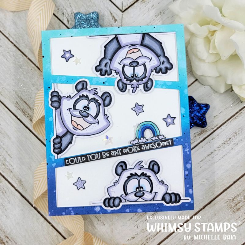 **NEW Panda Peekers Clear Stamps - Whimsy Stamps