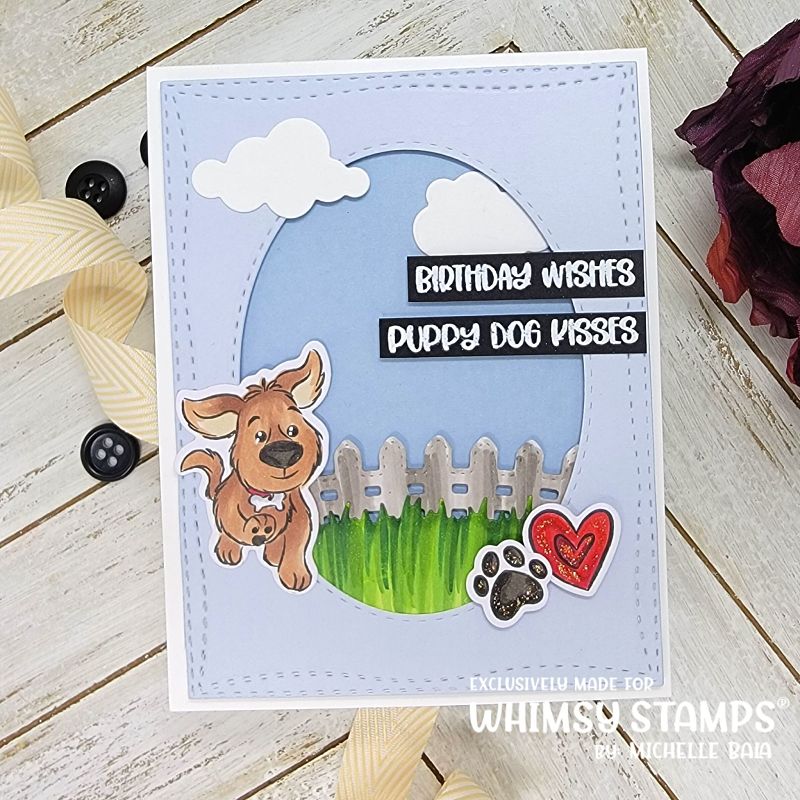 **NEW Puppy Dog Kisses Outlines Die Set - Whimsy Stamps