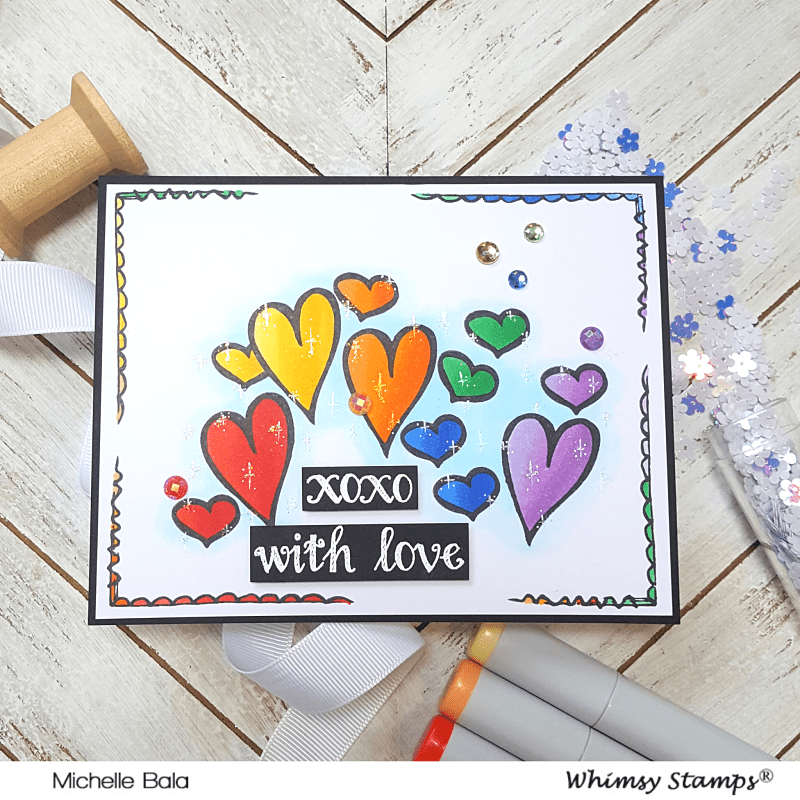 FaDoodle Hearts Clear Stamps - Whimsy Stamps