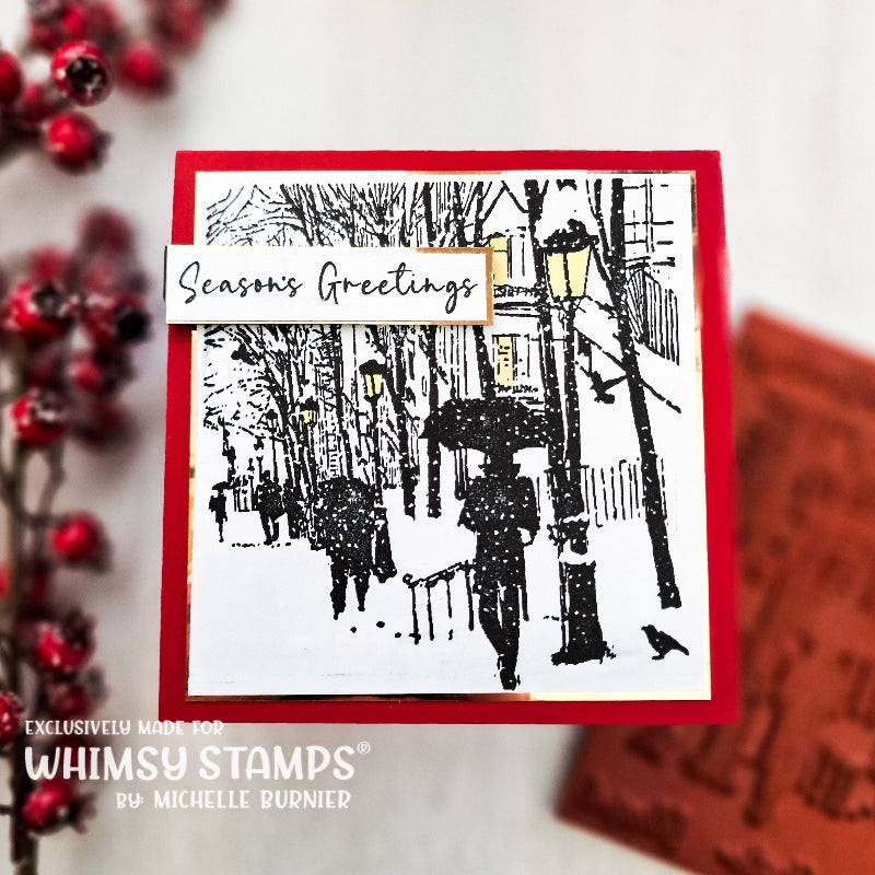 **NEW Blissful Winter Rubber Cling Stamp - Whimsy Stamps