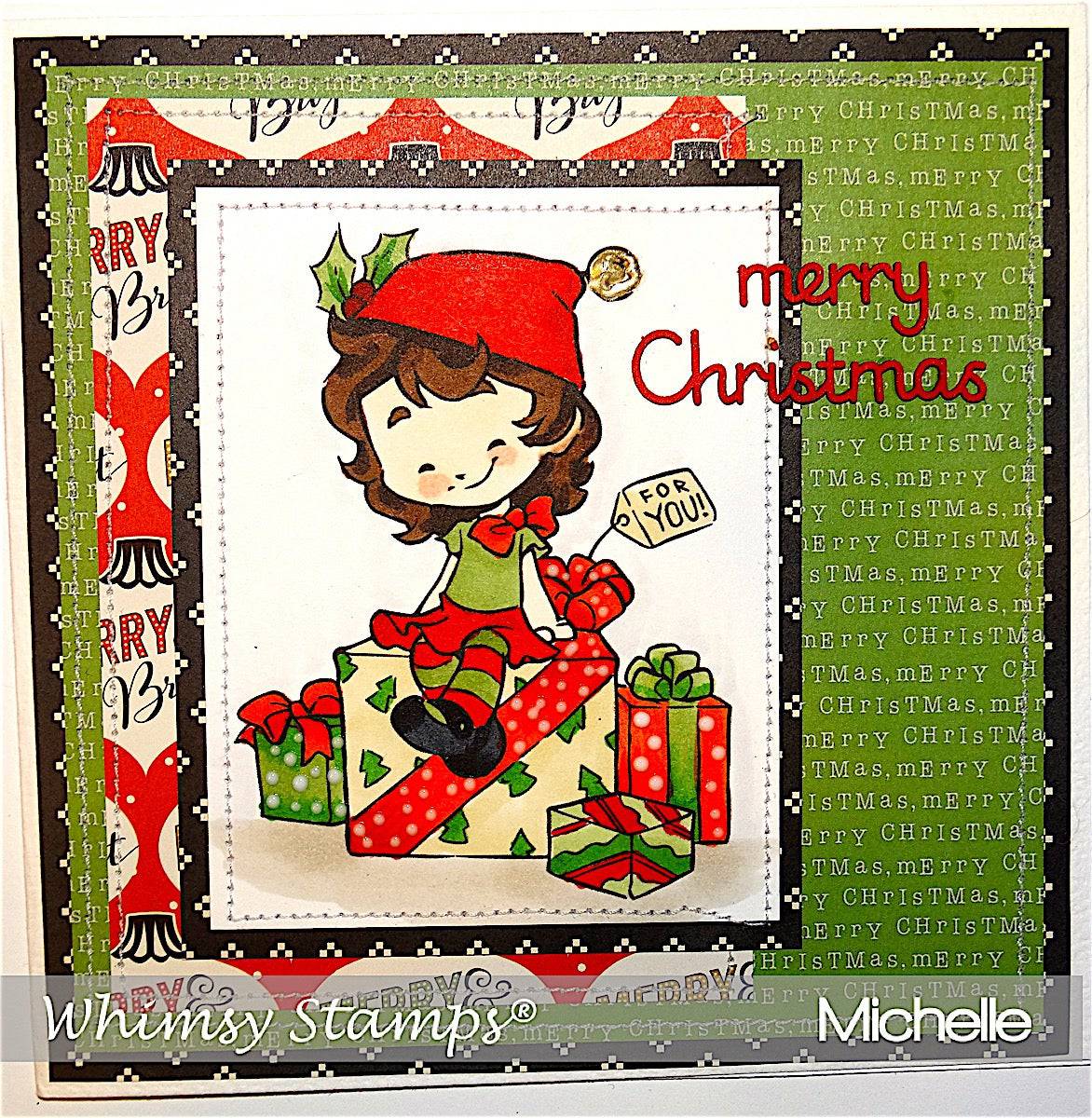 Elf Cinnamon - Digital Stamp - Whimsy Stamps