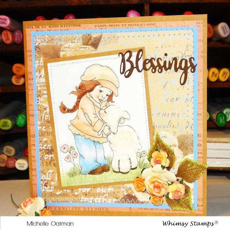 Lamb Hugs - Digital Stamp - Whimsy Stamps