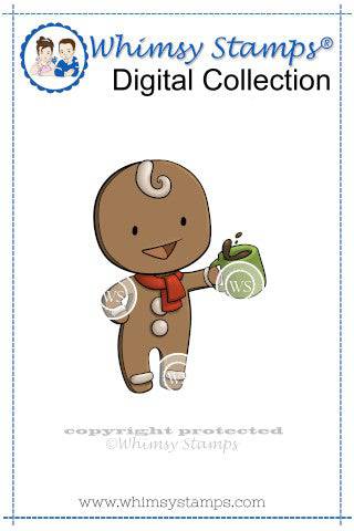 Mini Gingerbread Cookie - Digital Stamp - Whimsy Stamps