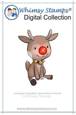 Mini Rudolph - Digital Stamp - Whimsy Stamps