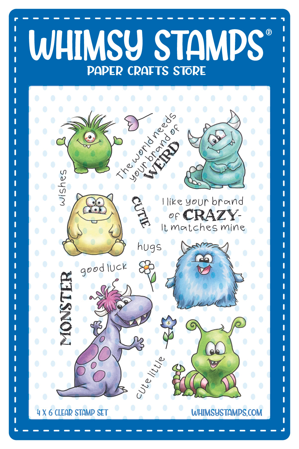 **NEW Monster Cuties Clear Stamps - Whimsy Stamps