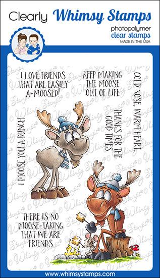 **NEW Moose You Clear Stamps - Whimsy Stamps