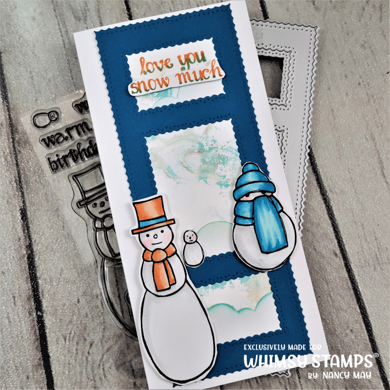 **NEW FaDoodle Snow Peeps Clear Stamps - Whimsy Stamps