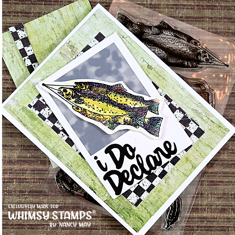 **NEW Fishing Fanatics Clear Stamps - Whimsy Stamps