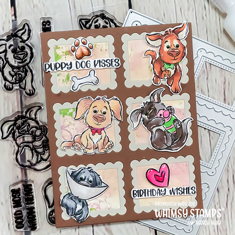 **NEW Puppy Dog Kisses Clear Stamps - Whimsy Stamps