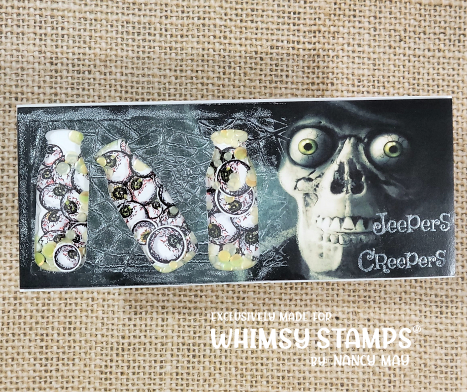 Jeepers Creepers Rubber Cling Stamp - Whimsy Stamps